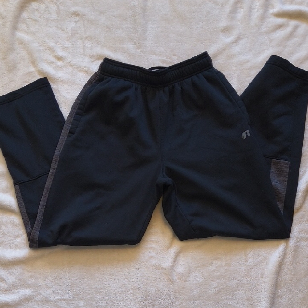 Russell Athletic Black Pants with Red Logo